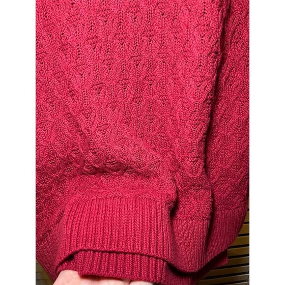 Jeanne Pierre Women's XL Red Cable-Knit Pullover Sweater‎ Long Sleeve - Picture 3 of 8